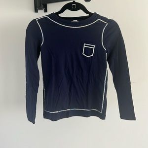Crewcut size medium, navy long sleeve T-shirt with sequins